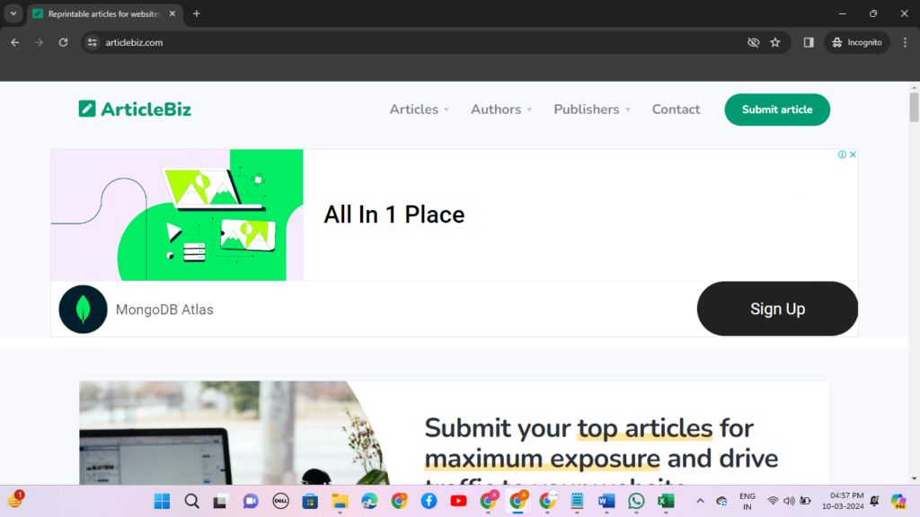Article Biz - free article submission sites 